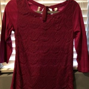 Lauren Conrad lace/cotton top